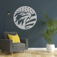 Eagle & American Flag Circle Art - Image 6