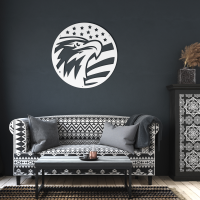 Eagle & American Flag Circle Art - Image 6