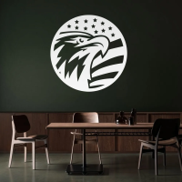 Eagle & American Flag Circle Art - Image 7