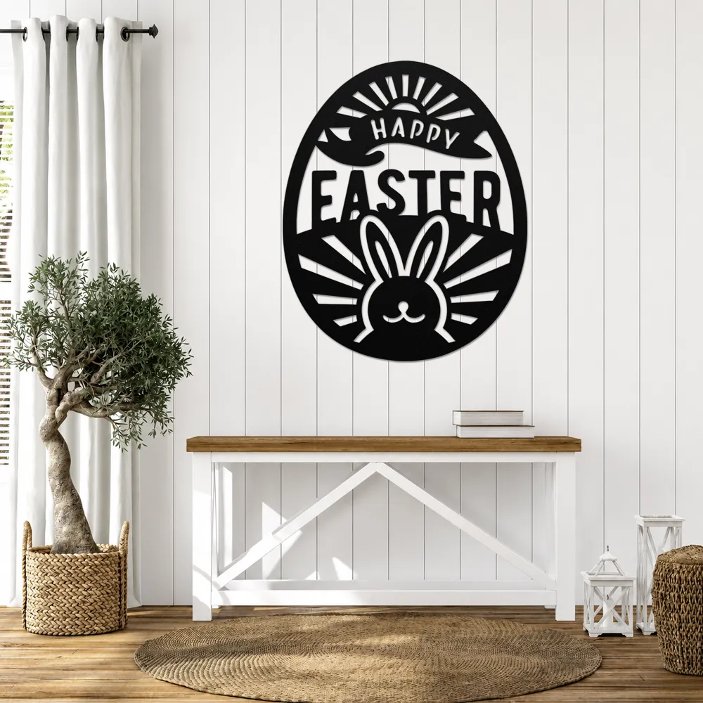 Easter Bunny Metal Wall Art