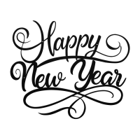 Elegant New Year Metal Art