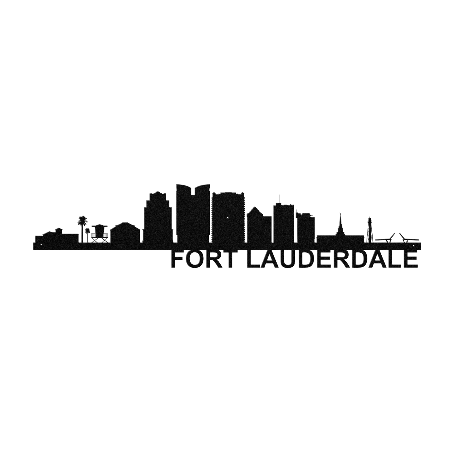 FORT LAUDERDALE Skyline - Metal Wall Art