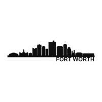 FORT WORTH Skyline - Metal Wall Art