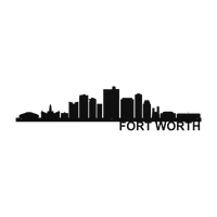 FORT WORTH Skyline - Metal Wall Art