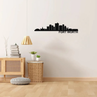 FORT WORTH Skyline - Metal Wall Art