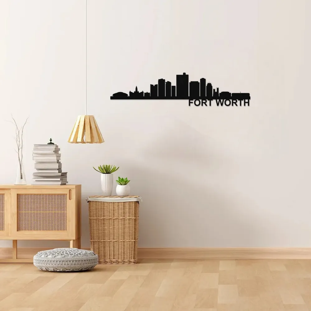 FORT WORTH Skyline - Metal Wall Art