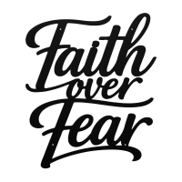 Faith Over Fear Inspirational Metal Wall Art