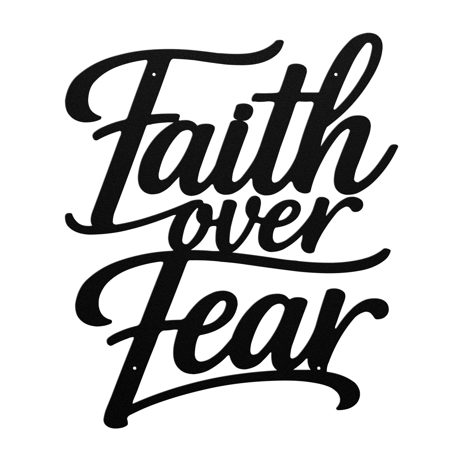 Faith Over Fear Inspirational Metal Wall Art