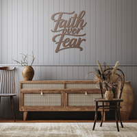 Faith Over Fear Inspirational Metal Wall Art - Image 8