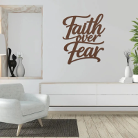 Faith Over Fear Inspirational Metal Wall Art - Image 4