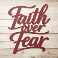 Faith Over Fear Inspirational Metal Wall Art - Image 5