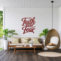 Faith Over Fear Inspirational Metal Wall Art - Image 5