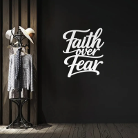 Faith Over Fear Inspirational Metal Wall Art - Image 7