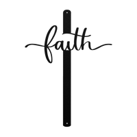 Faith Script Cross Wall Art