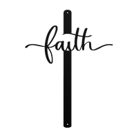 Faith Script Cross Wall Art