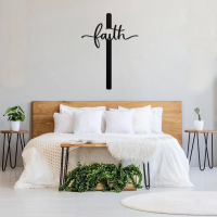 Faith Script Cross Wall Art - Image 2