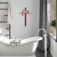 Faith Script Cross Wall Art - Image 4