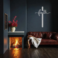 Faith Script Cross Wall Art - Image 6