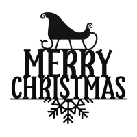 Festive Merry Christmas Metal Art