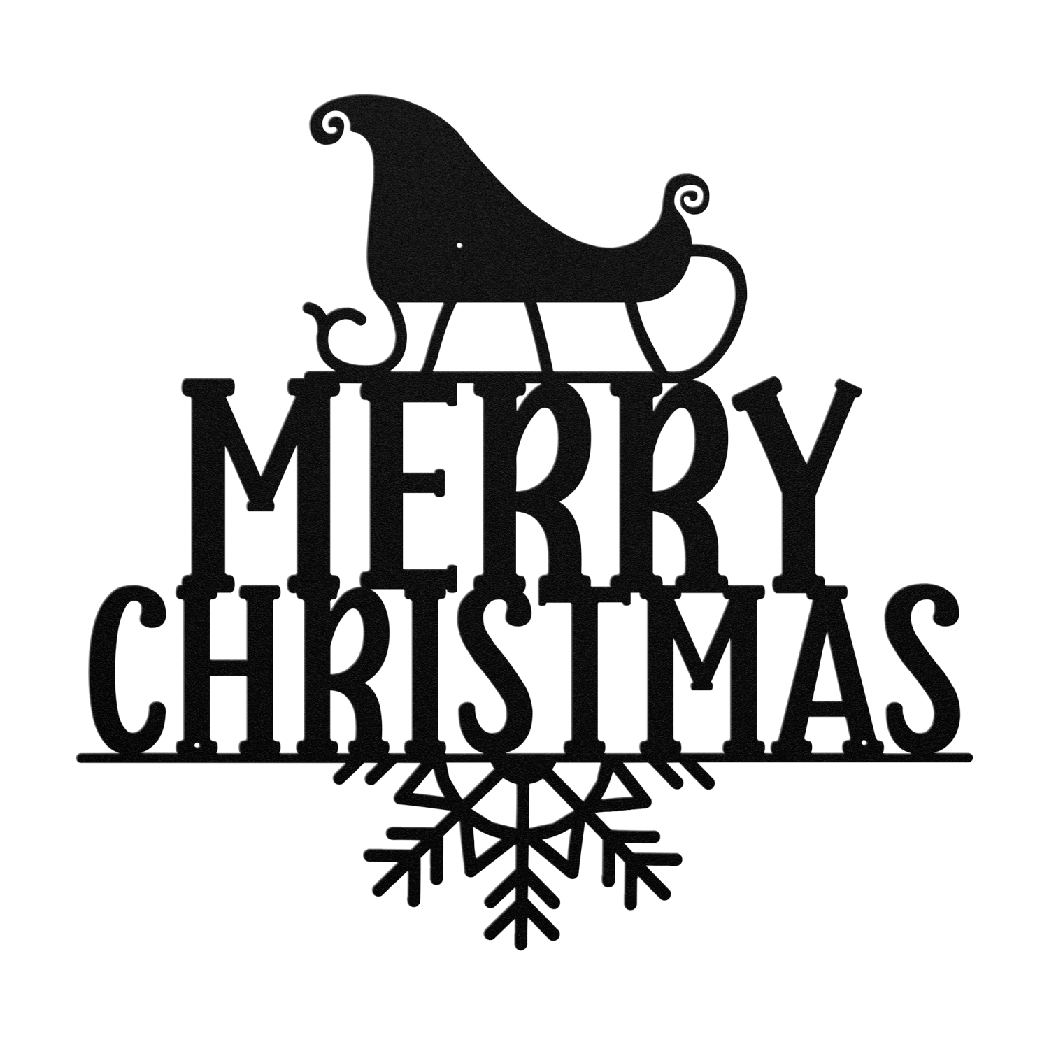 Festive Merry Christmas Metal Art
