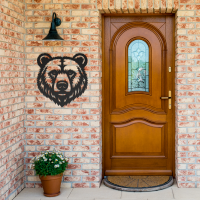 Fierce Bear Face Wall Art - Image 2