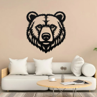 Fierce Bear Face Wall Art - Image 2