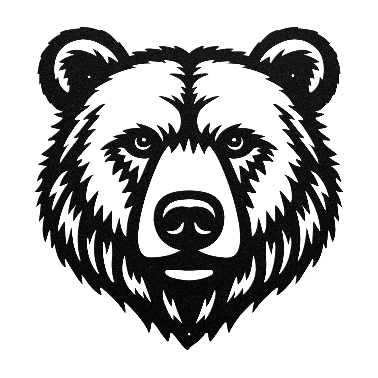Fierce Bear Face Wall Art