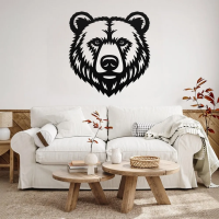 Fierce Bear Face Wall Art