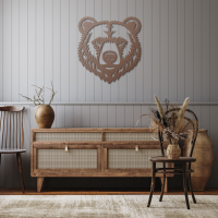 Fierce Bear Face Wall Art - Image 8