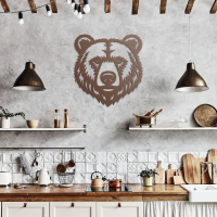 Fierce Bear Face Wall Art - Image 7