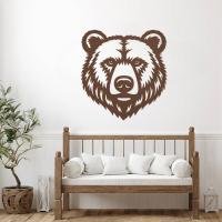 Fierce Bear Face Wall Art - Image 4