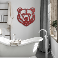Fierce Bear Face Wall Art - Image 4