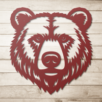 Fierce Bear Face Wall Art - Image 5