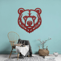 Fierce Bear Face Wall Art - Image 5