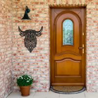 Fierce Bull Head Metal Wall Art - Image 2