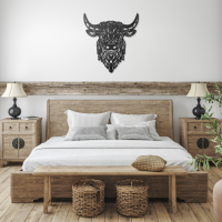 Fierce Bull Head Metal Wall Art - Image 3