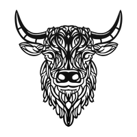 Fierce Bull Head Metal Wall Art