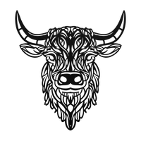 Fierce Bull Head Metal Wall Art