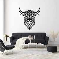 Fierce Bull Head Metal Wall Art
