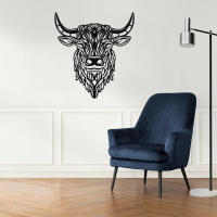 Fierce Bull Head Metal Wall Art - Image 3