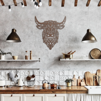 Fierce Bull Head Metal Wall Art - Image 7