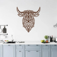 Fierce Bull Head Metal Wall Art - Image 7