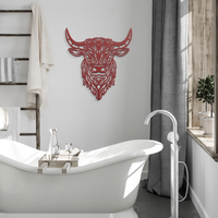 Fierce Bull Head Metal Wall Art - Image 4