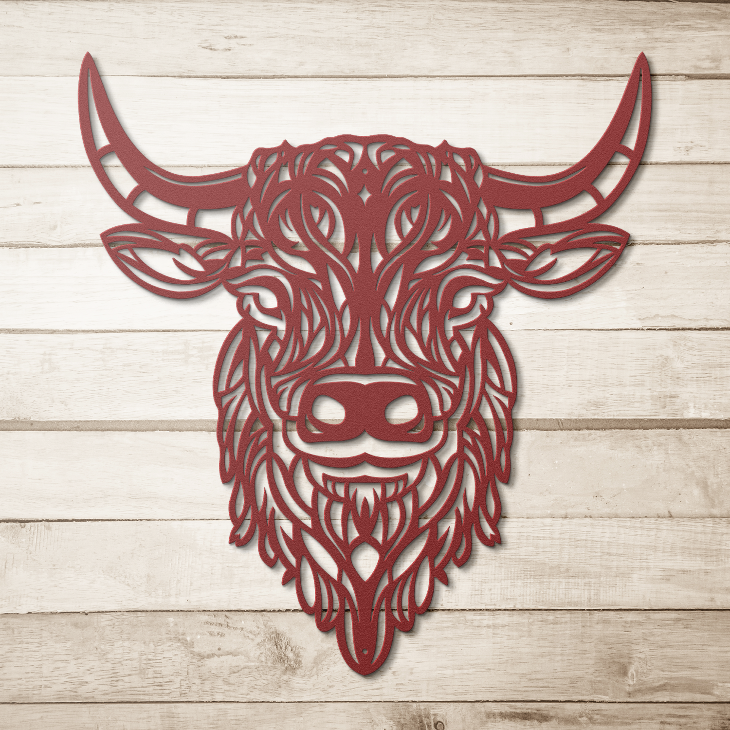 Fierce Bull Head Metal Wall Art - Image 5