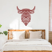 Fierce Bull Head Metal Wall Art - Image 6