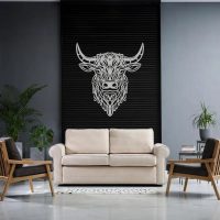 Fierce Bull Head Metal Wall Art - Image 5