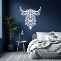 Fierce Bull Head Metal Wall Art - Image 4