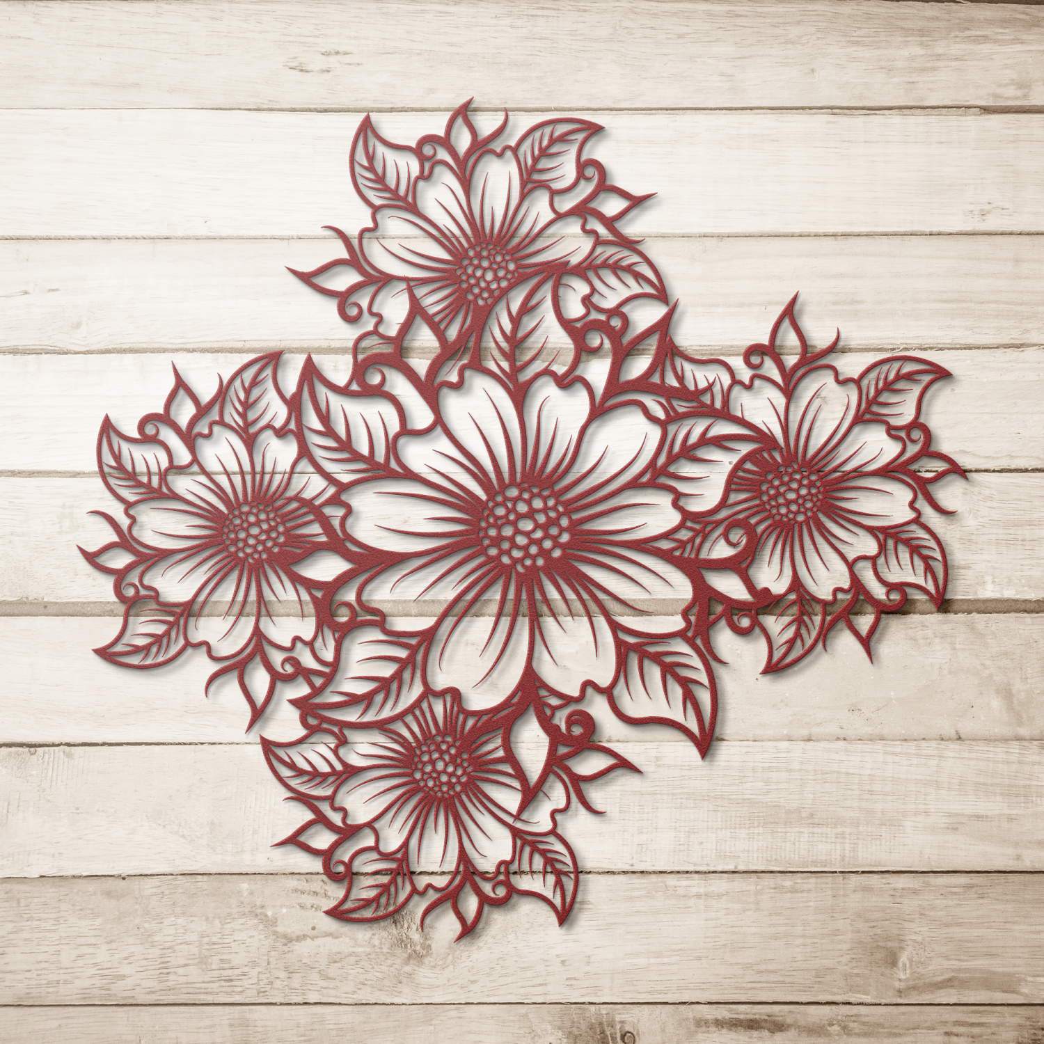 Fine Line Bloom Metal Wall Art - Image 5