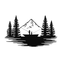 Fishing Mountain View Wall Art