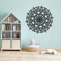 Floral Symphony Mandala Wall Art - Image 2